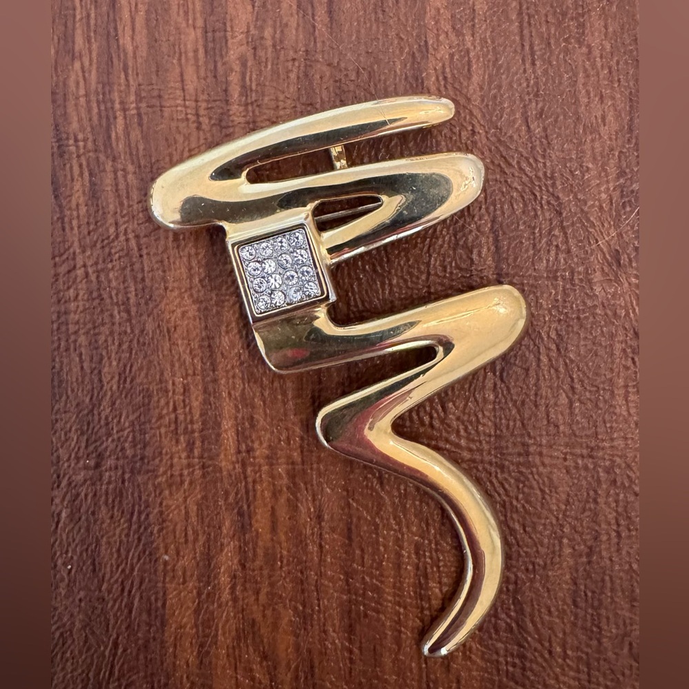 Park Lane Gold Tone Abstract Swirl Brooch